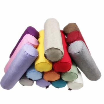 純色仿亞麻長條圓柱抱枕糖果枕套沙發頭枕頭靠套子腳枕腰枕