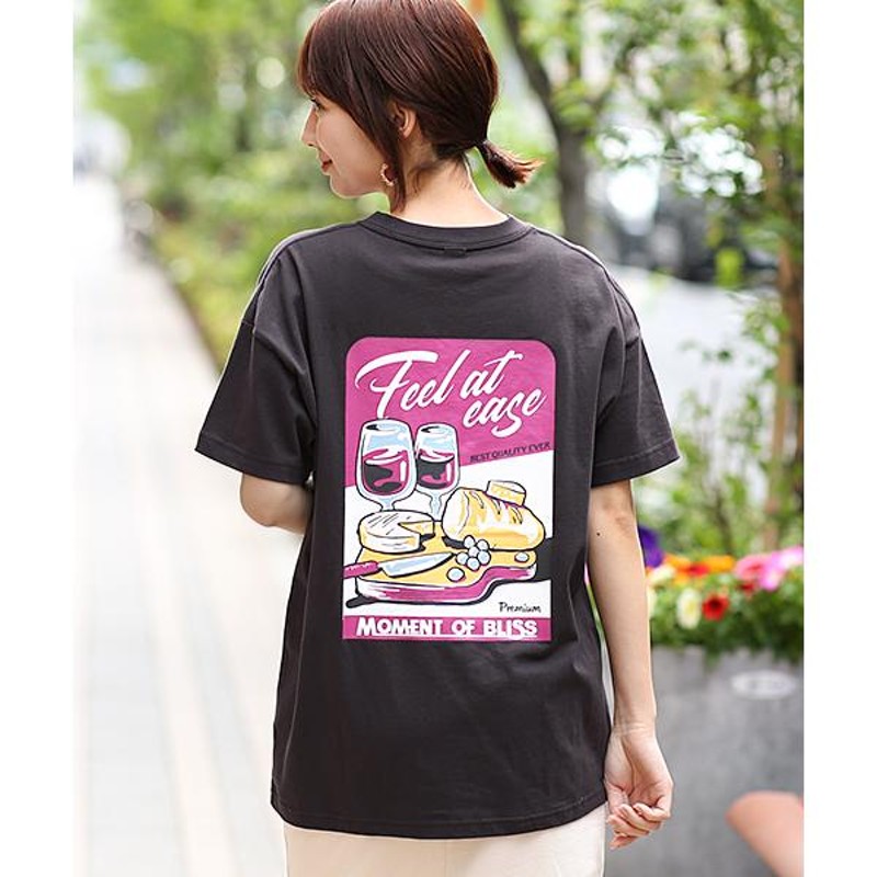 EDWIN Tシャツ トップス カットソー レディース 春 夏 半袖 ロゴ