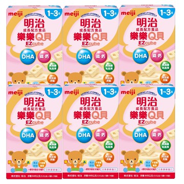 送二好禮 Meiji 明治 樂樂q貝成長奶粉1 3歲 448gx6盒 大樹健康購物網 Line購物
