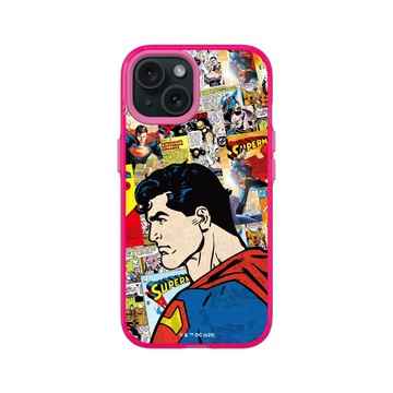 iPhone 15 Clear 粉漾桃 - Superman - Superman-漫畫風