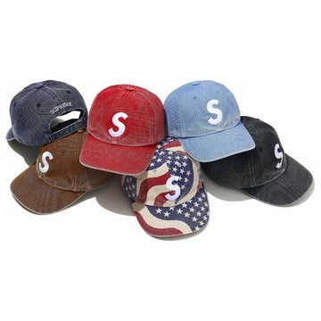 AirRoom 2026SS SUPREME PIGMENT S LOGO 6-PANEL 美國 國旗 水洗 老帽 帽子