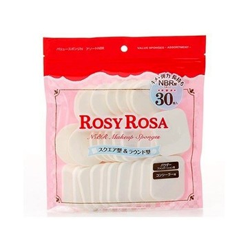 【日系報馬仔】ROSY ROSA 粉餅粉撲圓方型(845528)30入 遮瑕膏 美妝 化妝 彩妝師愛用  D455288