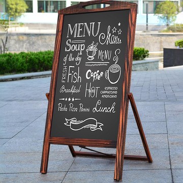 ??快速出貨?? 公司貨 秀艾迪  復古實木支架式擺攤小黑板店鋪用廣告牌 餐廳門口戶外招