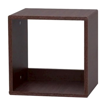 IRIS OHYAMA 愛麗思歐雅瑪 圓角無門組合收納櫃 QR-34 胡桃木色  1個