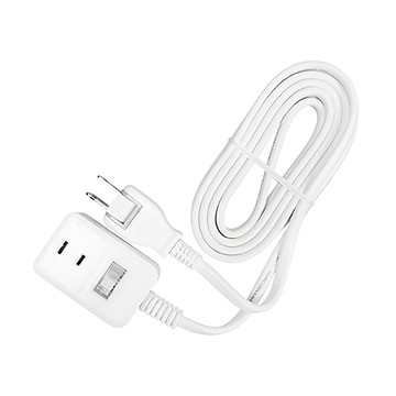 1切3座2P延長線 3孔 PU-2133 2.7m 白色 台灣製造  1條