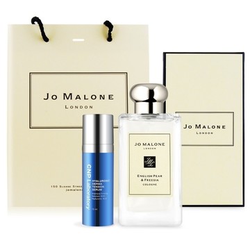 Jo Malone 英國梨與小蒼蘭香水(100ml)送CNP膠原玻尿酸彈力密度精華15ml+提袋-國際航空版