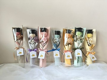 sueing_blossom  可愛風乾燥乒乓畢業花束