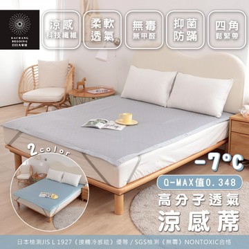 冰冰涼感床蓆(涼墊)高分子透氣涼蓆 Q-MAX值0.348 抗夏涼寢 3尺單人/單人加大/雙人/加大/特大【日日大家居】