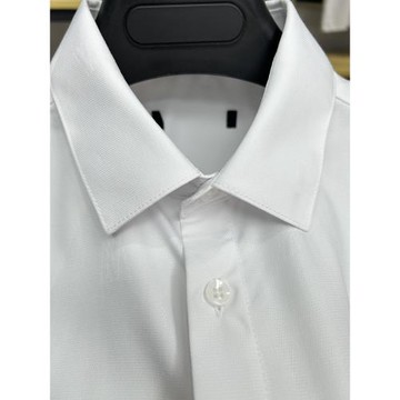 商場品牌撤柜剪標男裝 夏季新款商務白色暗花再生纖維短袖襯衫男