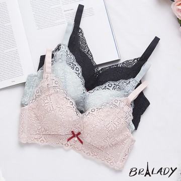 波蕾妮｜夢幻花園 集中透氣 蕾絲內衣 無鋼圈【80510】厚墊 無鋼圈內衣 蕾絲內衣 美背 小胸 11/19