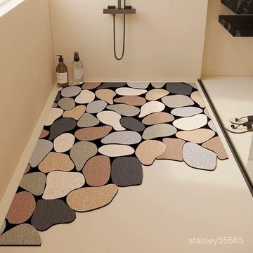 💖新品特惠💖✨浴室防滑墊可裁剪絲圈衛生間地墊鏤空防摔瀝水墊兒童淋浴洗澡腳墊 XTPS