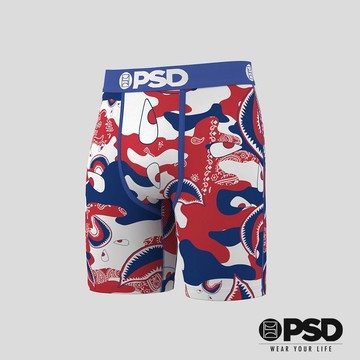 【PSD Underwear 官方旗艦店】 WARFACE- 平口四角褲-迷彩佩斯利-藍色