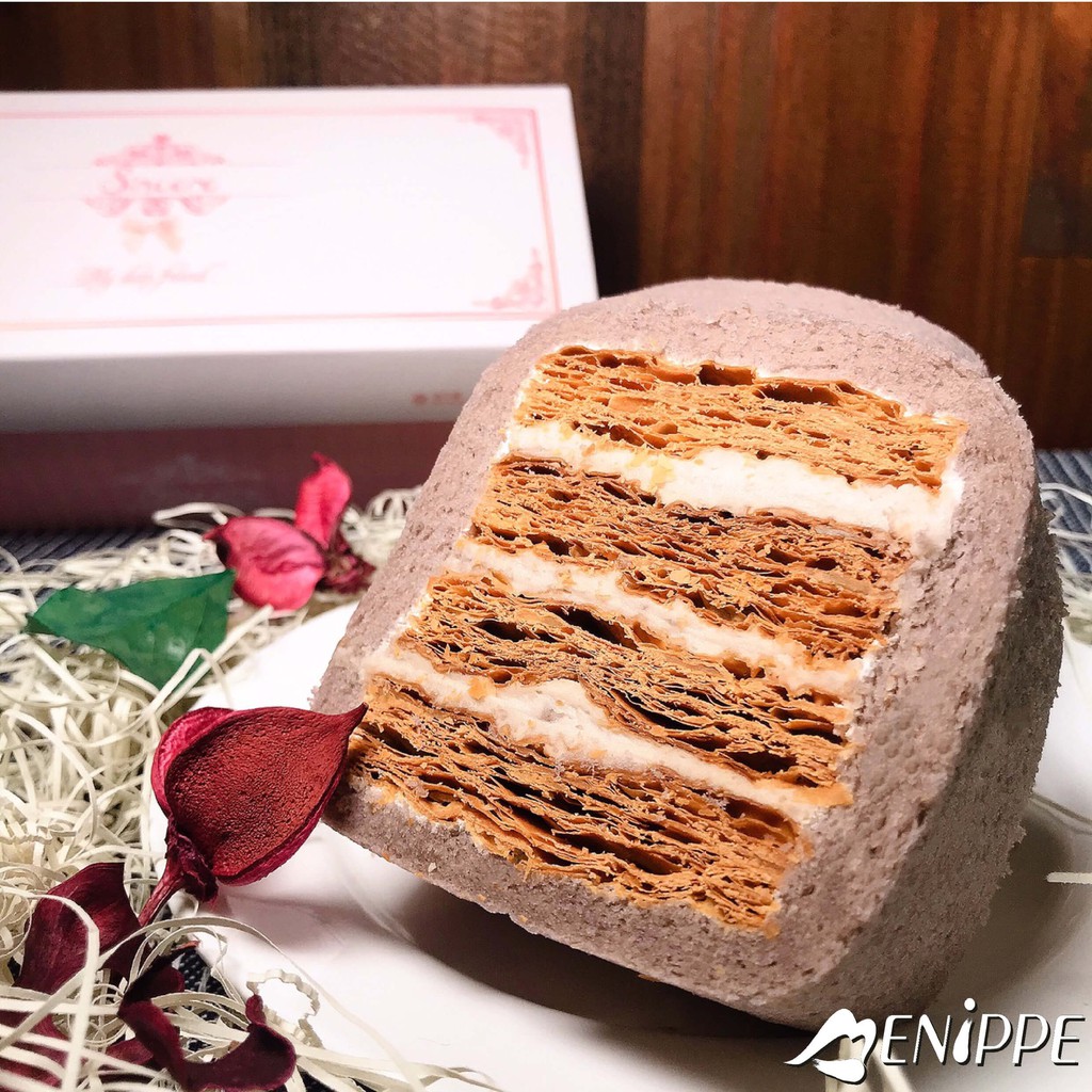 【媚力泊】香濃芋頭拿破崙蛋糕捲 1條入(芋泥捲/拿破崙/彌月蛋糕)