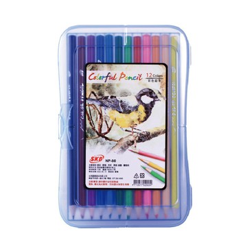 NP-80 彩色鉛筆 12色 塑膠盒  色鉛筆 開學 SKB 兒童節 文具 好愛買