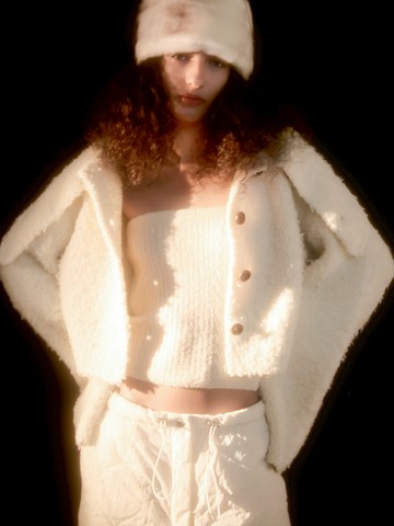 Alpaca Knit Tube Top