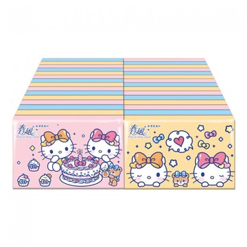 春風 Hello Kitty50週年袖珍包面紙10抽x30包x4串（袖珍面紙）_廠商直送