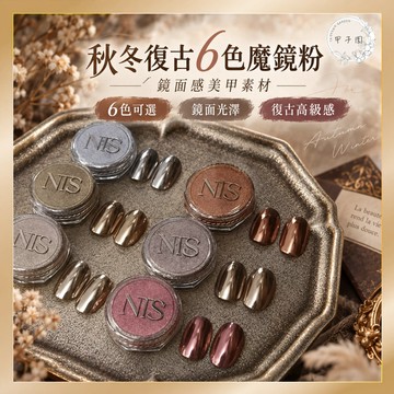 台灣現貨 秋冬復古6色魔鏡粉 鏡面感美甲素材 鈦金粉美甲DIY 美甲飾品 指甲裝飾 金屬粉