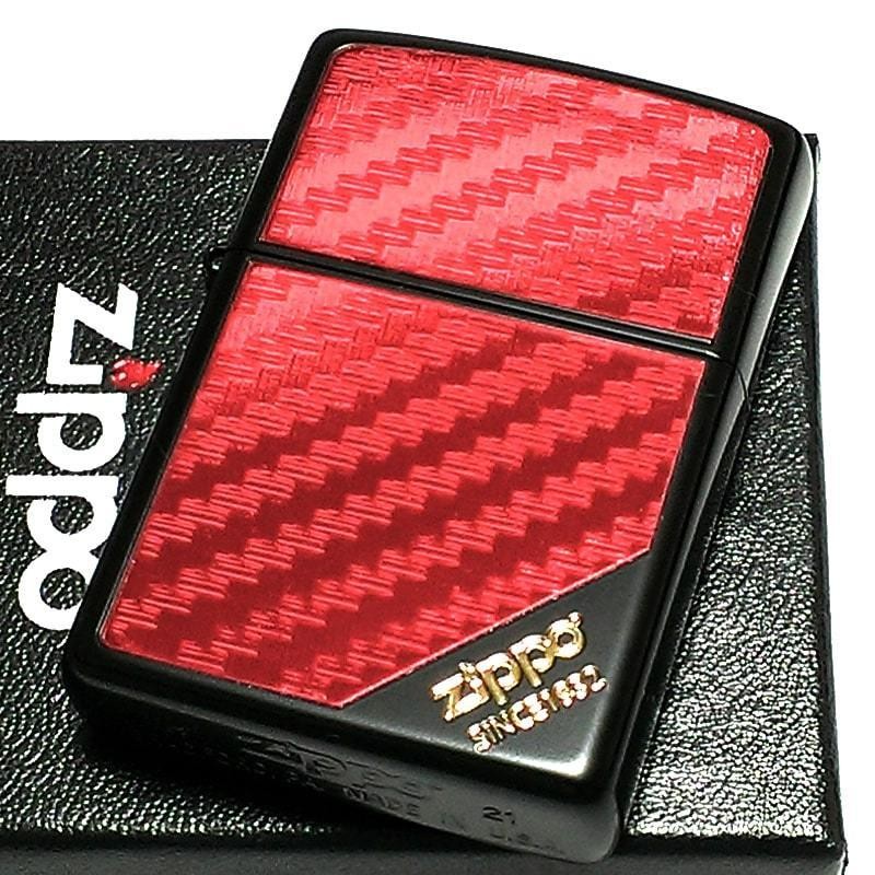 ZIPPO ライター レッドカーボン ブラック レッド ジッポー エッチング