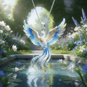 臺灣出貨✨【可開發票】上新優雅新中式琺琅鳳舞九天吊墜端莊溫婉氣質節慶送禮質感獨特