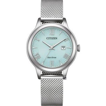 CITIZEN 星辰錶 LADYS 簡約光動能女錶-31.5mm綠 EW2621-75M