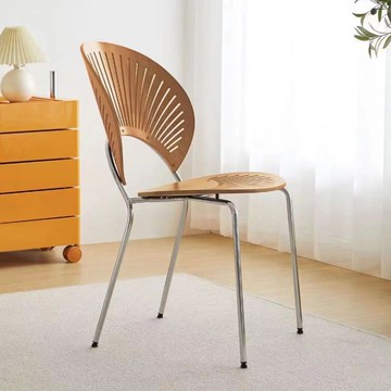 北歐輕奢ins貝殼椅太陽椅家用餐椅網紅創意簡約覆古咖啡廳酒店椅