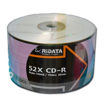 RIDATA 錸德 CD-R 光碟片 (52X 700MB) (50片/筒)【APP滿額下單10%點數(單一帳號最高5000點)】1/31止