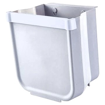 KOTI 極簡多功能摺疊式門縫掛垃圾桶 大號 白色 ABS+PP材質