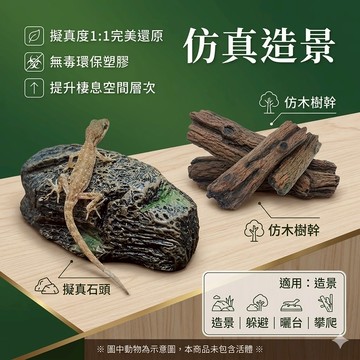 陸龜驛站｜仿真造景 枯木樹木 石頭 樹酯原生造景 荒原沙漠系列 躲藏 爬蟲 蜥蜴 蠍子 蛇 爬寵 守宮 陸龜