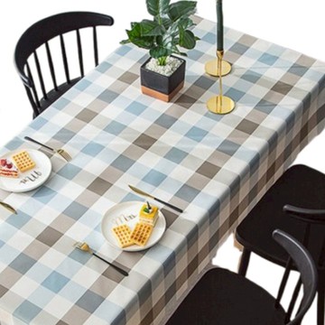 餐桌布/桌巾/茶几桌墊 PVC防水防燙防油 可水洗擦拭  1個  120 x 120cm  藍咖拼格