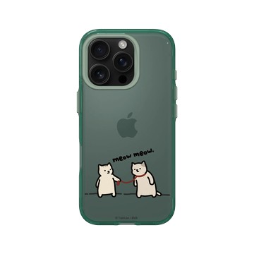 iPhone 16 Pro Clear 憂墨綠 - 小貓貓們 Little Cattos - Companionship
