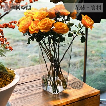 花瓶 透明花瓶 壓克力花瓶 防摔花瓶 方形花瓶 防摔花瓶 水養水培插花富貴竹透明直筒亞剋力鮮花裝飾客廳