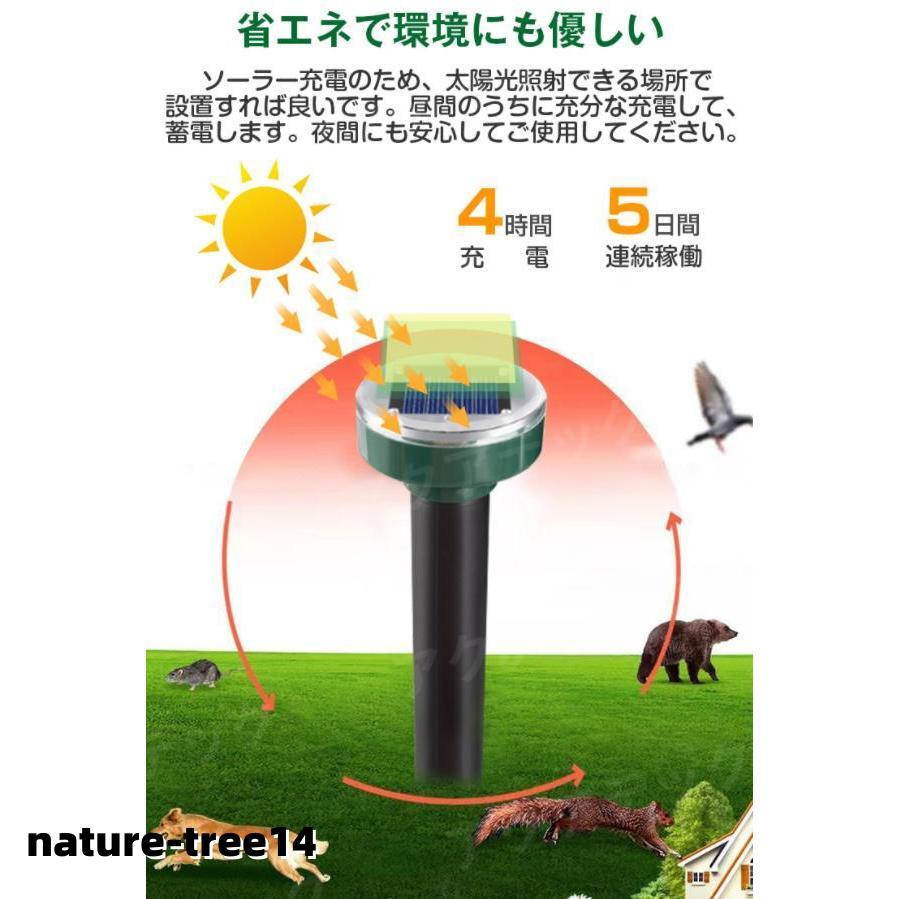 モグラ撃退器 超音波 動物撃退器 セット 防獣グッズ ソーラー式 モグラ退治 ネズミ撃退器 蛇撃退器 IP65防水防塵 害獣 蛇 モグラ駆除 簡単設置 省エネ