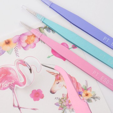 【2只裝手賬鑷子】馬卡龍鑷子夾子尖頭彎頭離型膠帶貼紙拼貼工具