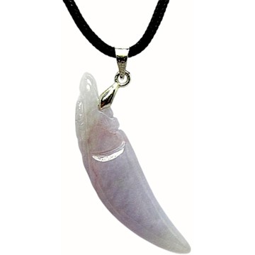 【小樂珠寶】深紫羅蘭飛黃騰達龍牙 天然A貨翡翠墜鍊玉墜子項鍊AA10