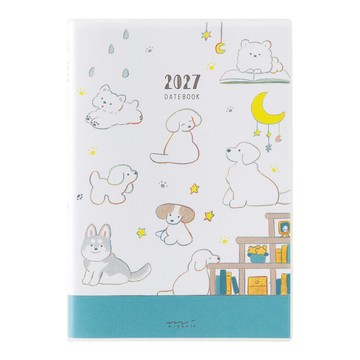 MIDORI POCKET DIARY 2027手帳(月單週)B6 -  小狗