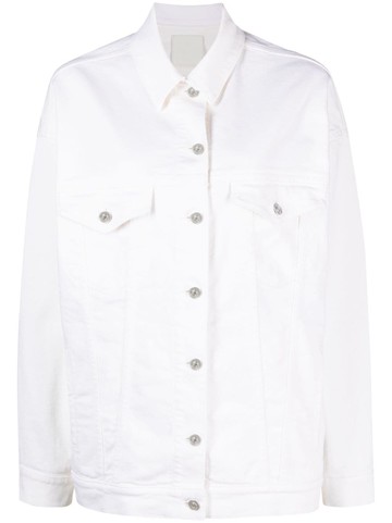 Givenchy - button-up denim jacket - women - Cotton/Elastane/Polyester/Cotton - S - White
