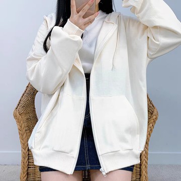 連帽衛衣女春秋季薄款新款寬松慵懶風開衫外套上衣ins潮