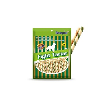 Bone Plus-綜合雙色潔牙軟笛酥 平裝包 120g x 6入組(買二件送寵物玩具1個隨機)