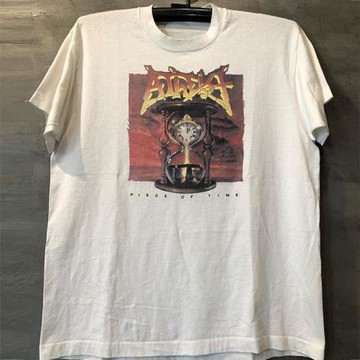 Piece Of Time美潮街頭ins超火純棉印花短袖男女oversize休閑T恤