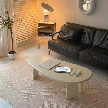 公司貨 免運速發 附發票 邊幾 茶几 客廳茶桌 岩板茶幾 侘寂北歐慕斯奶油風茶幾橢圓形簡約現代ins桌子中古民宿韓式茶幾