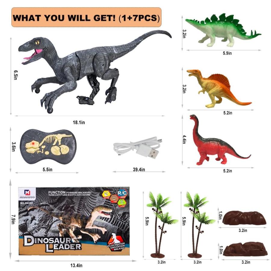 MAMABOO Remote Control Dinosaur Toys for Boys Kids Girls Years