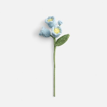 奧可利鉤針毛線小花插風鈴草22cm 藍