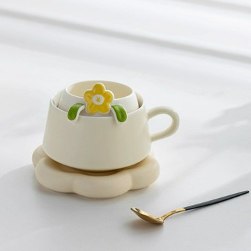 馬克杯 水杯 隨手杯 牛奶杯 創意馬克杯有錢花陶瓷泡茶杯辦公室茶水分離男女禮物咖啡杯子禮物