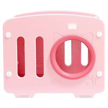 ABC PET 大聯萌 Pet貓窩獨棟別墅 貓咪圖案 貓耳貓爪造型  甜心粉  54 x 40 x 45cm  1個