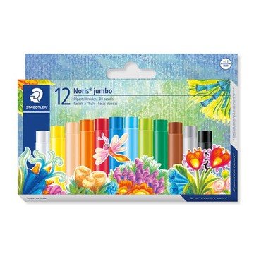 施德樓STAEDTLER 加寬型 兒童無毒粉蠟筆(12色)