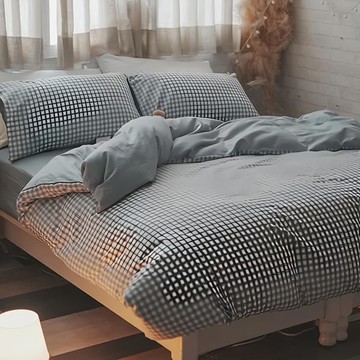 棉床本舖 精梳棉薄被套 100%精梳棉 台灣製  雙人(210 x 180cm)  寧靜格