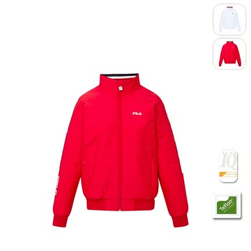 【FILA】女性 抗UV 超潑水機能 鋪棉外套-紅色 5JKY-5720-RD