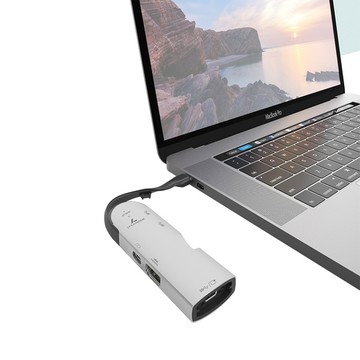 Lycander｜5 合 1 雙 USB-C 多端口集線器(太空灰)