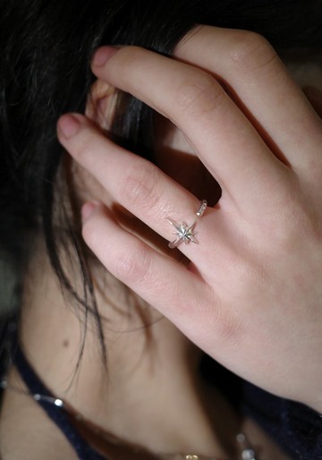 北極星戒指 - 銀色