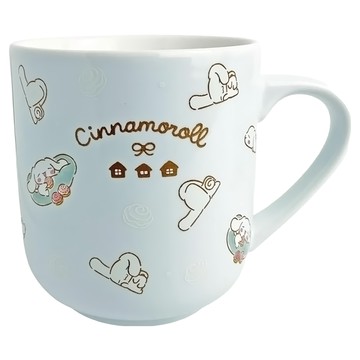 sun art 陶瓷馬克杯 300ml 約11.4x8.9x8.1CM  大耳狗 淺藍色  1個